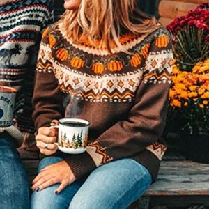 Kiel James Patrick Cozy Pumpkin Sweater small KJP brown Fall Sticker